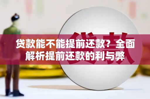 阳朔贷款能不能提前还款？全面解析提前还款的利与弊