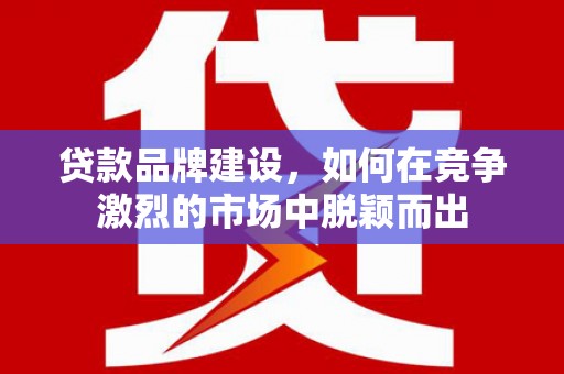 阳朔贷款品牌建设，如何在竞争激烈的市场中脱颖而出