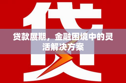 阳朔贷款展期，金融困境中的灵活解决方案