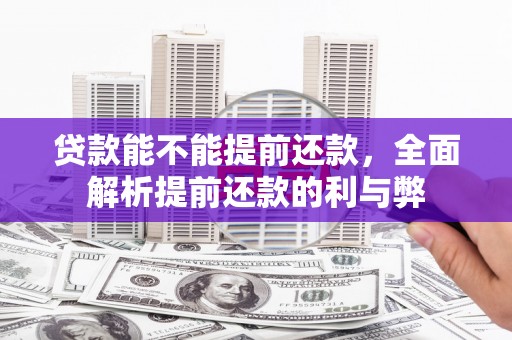 阳朔贷款能不能提前还款，全面解析提前还款的利与弊