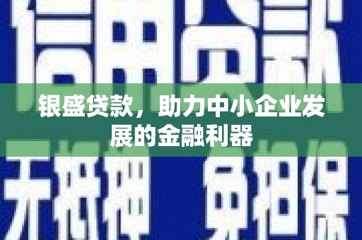 阳朔银盛贷款，助力中小企业发展的金融利器
