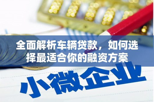 阳朔全面解析车辆贷款，如何选择最适合你的融资方案